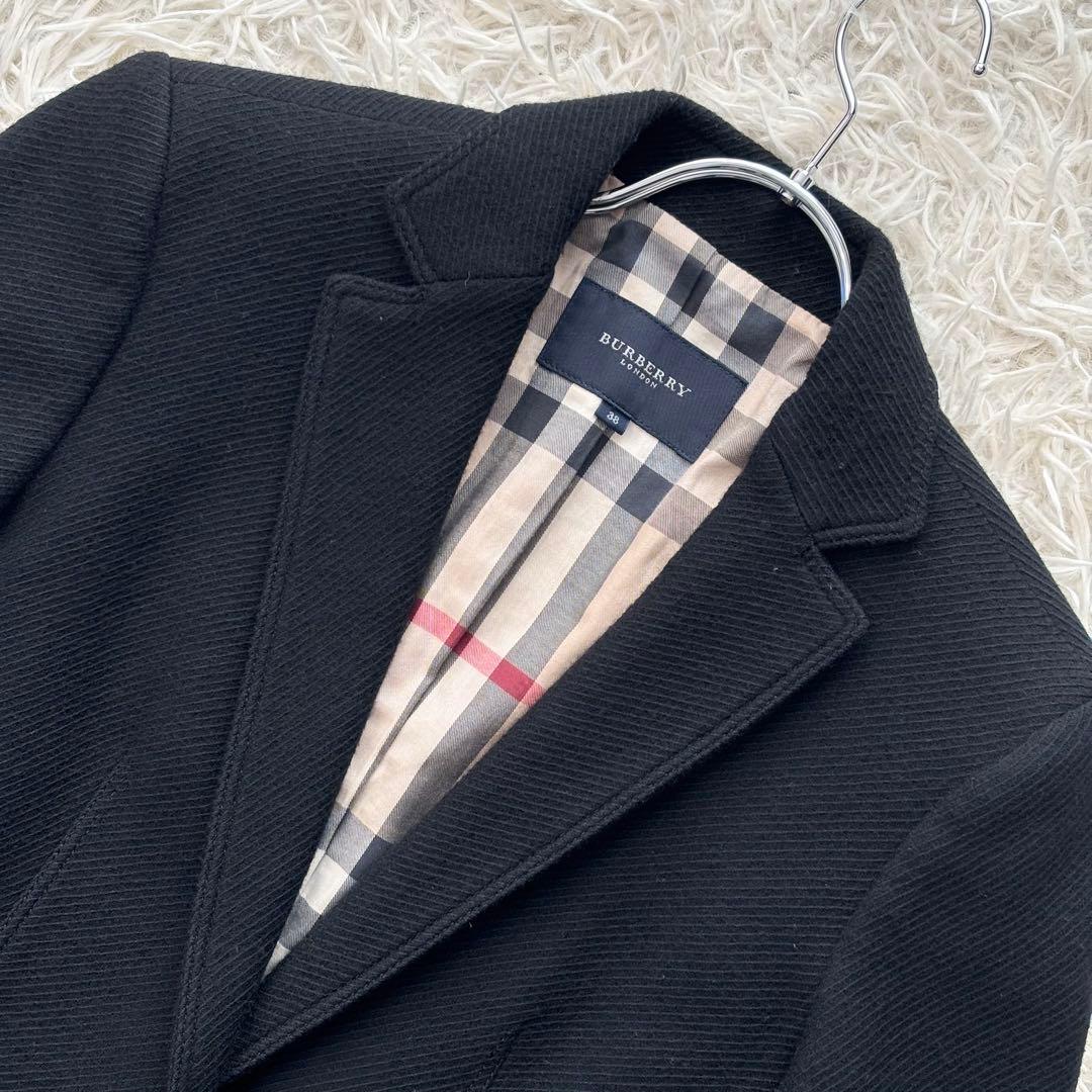 ✨美品✨ バーバリーロンドン テーラードジャケット メガチェック ロゴ刻印ボタン