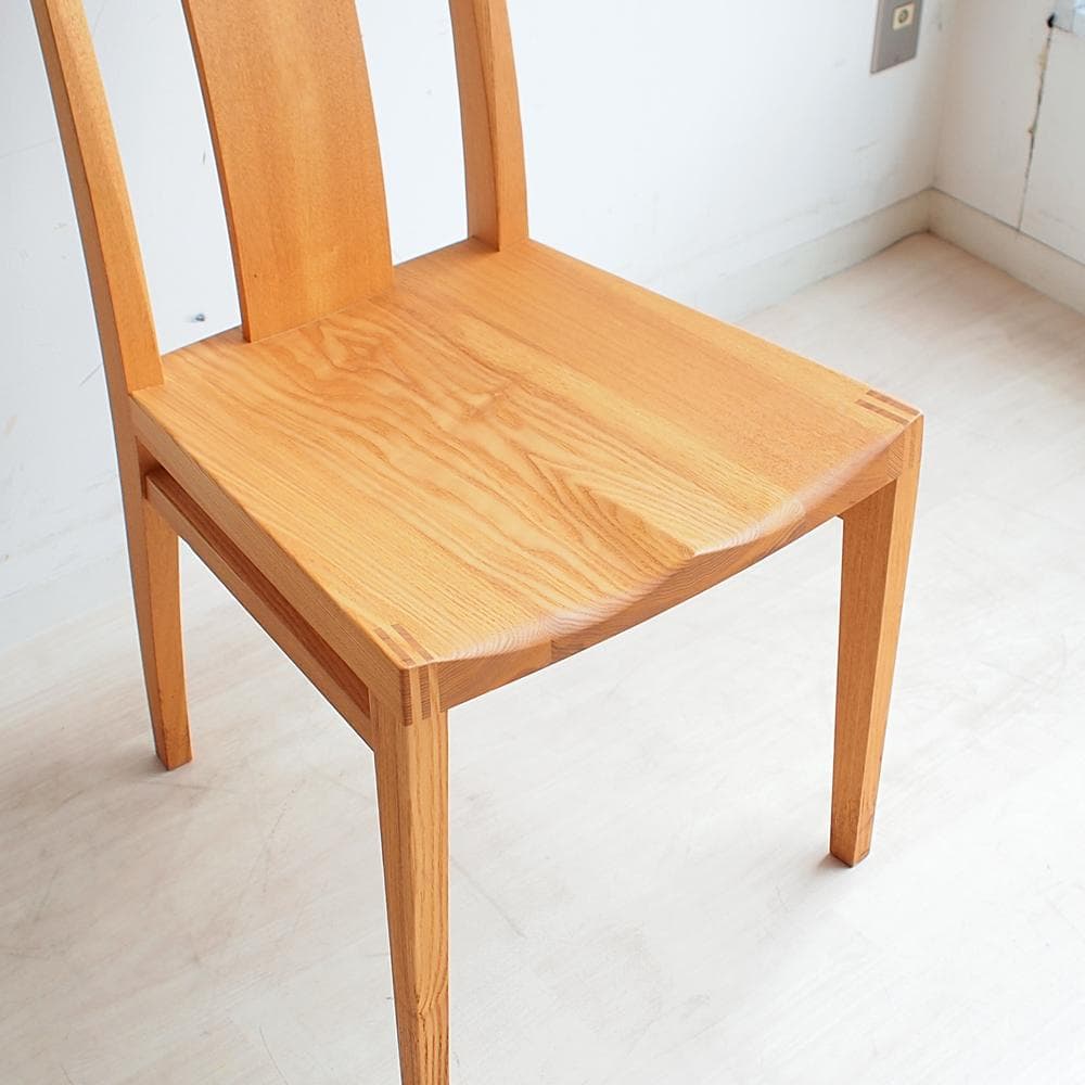 美品 柏木工/KASHIWA オーク無垢材 ダイニングチェア ZR24109