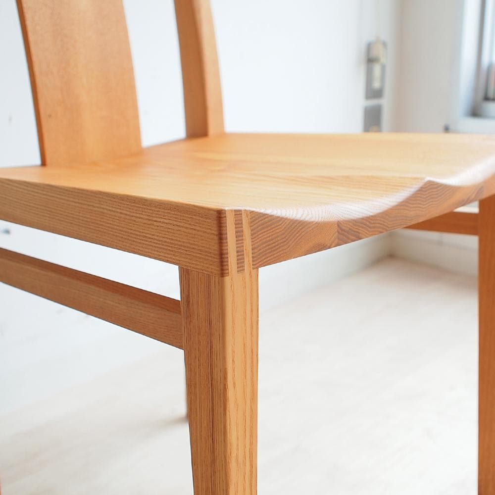 美品 柏木工/KASHIWA オーク無垢材 ダイニングチェア ZR24109