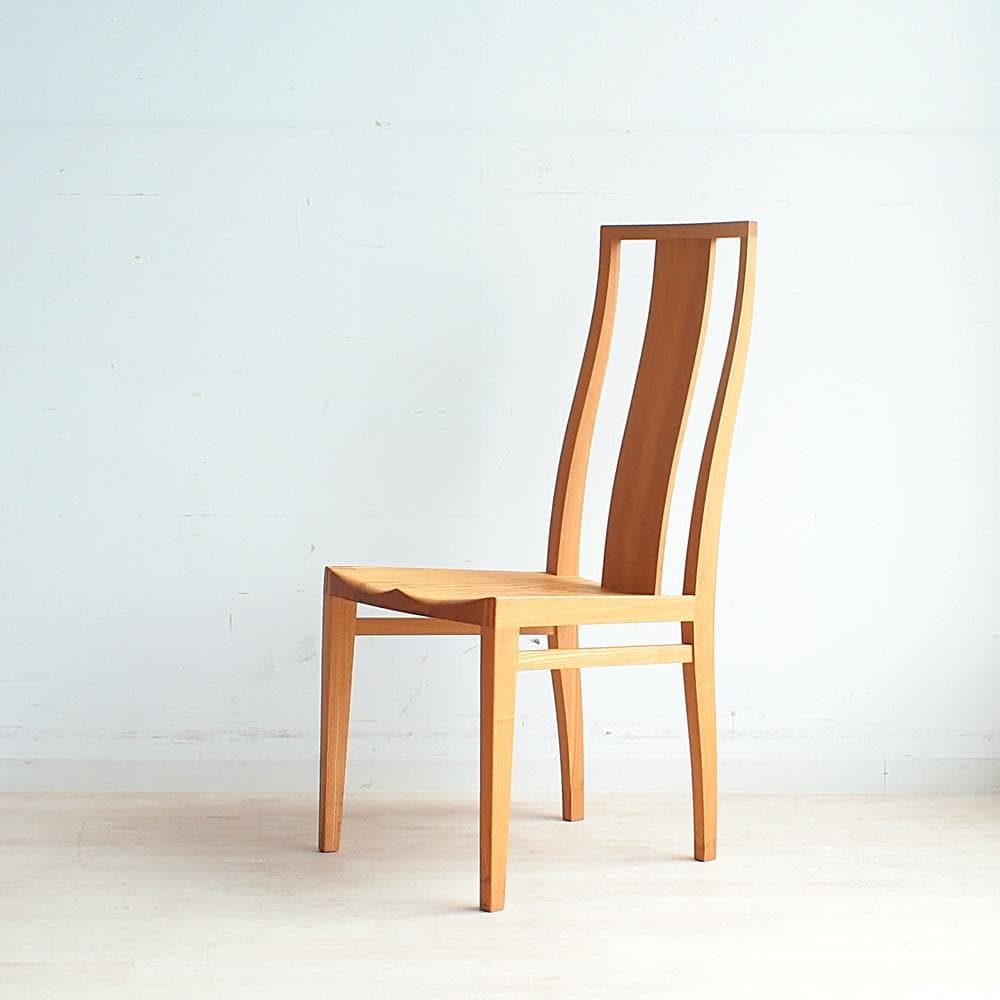 美品 柏木工/KASHIWA オーク無垢材 ダイニングチェア ZR24109
