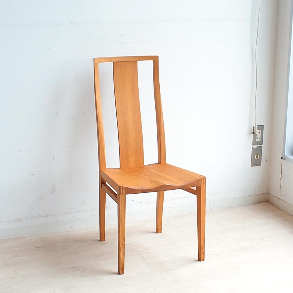 美品 柏木工/KASHIWA オーク無垢材 ダイニングチェア ZR24109