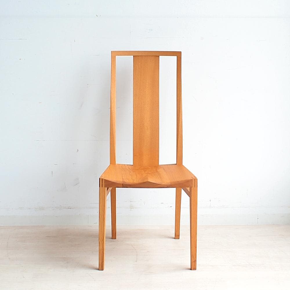 美品 柏木工/KASHIWA オーク無垢材 ダイニングチェア ZR24109