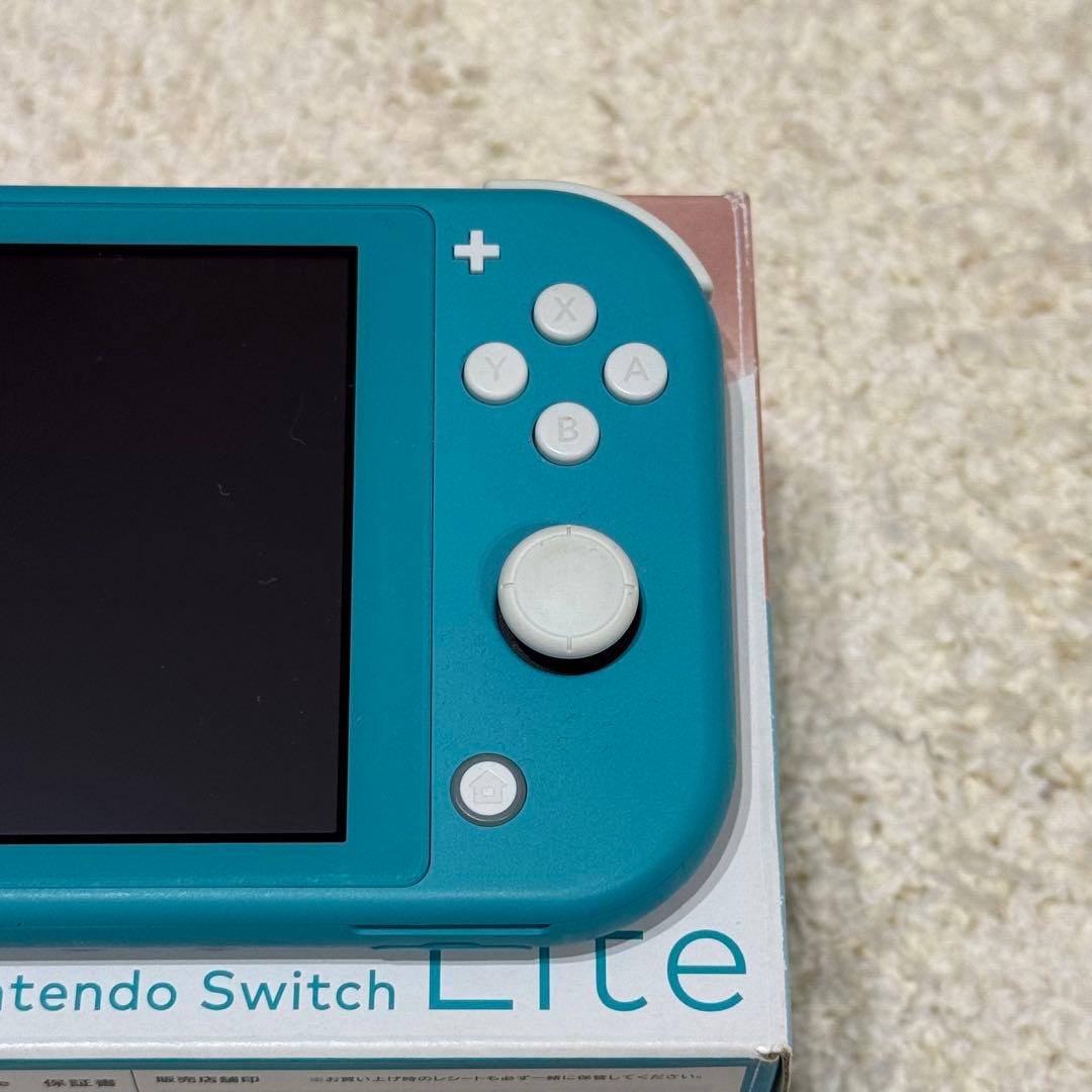 Nintendo Switch Lite ターコイズ 本体 クリアカバー付