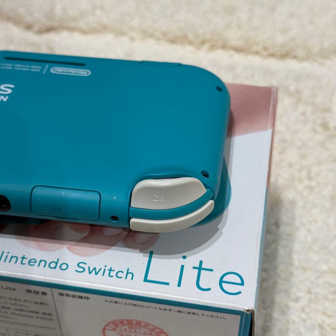 Nintendo Switch Lite ターコイズ 本体 クリアカバー付