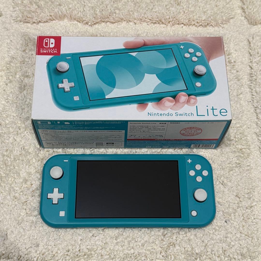 Nintendo Switch Lite ターコイズ 本体 クリアカバー付