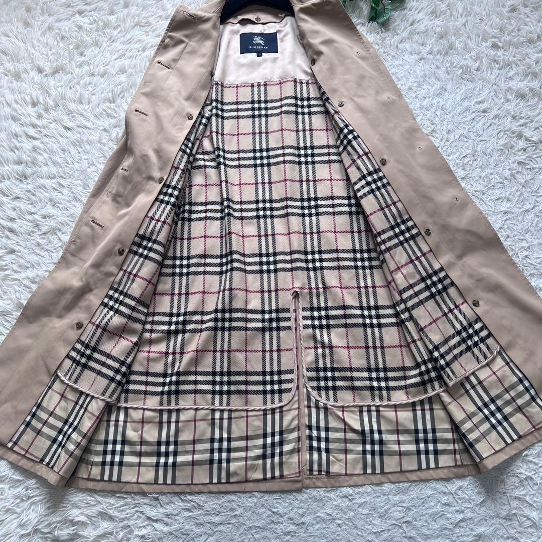 美品 バーバリーロンドン ステンカラーコート ライナー付き ノバチェック L