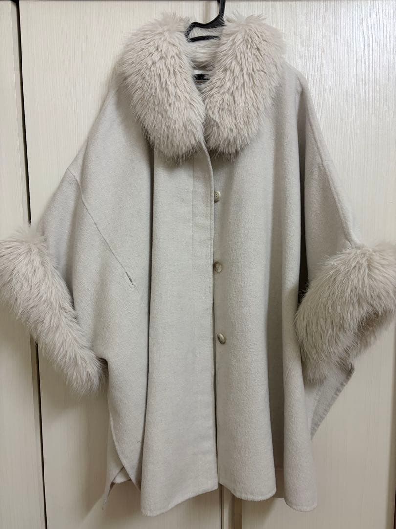 SNIDEL スナイデル ファー付きミドルケープコート