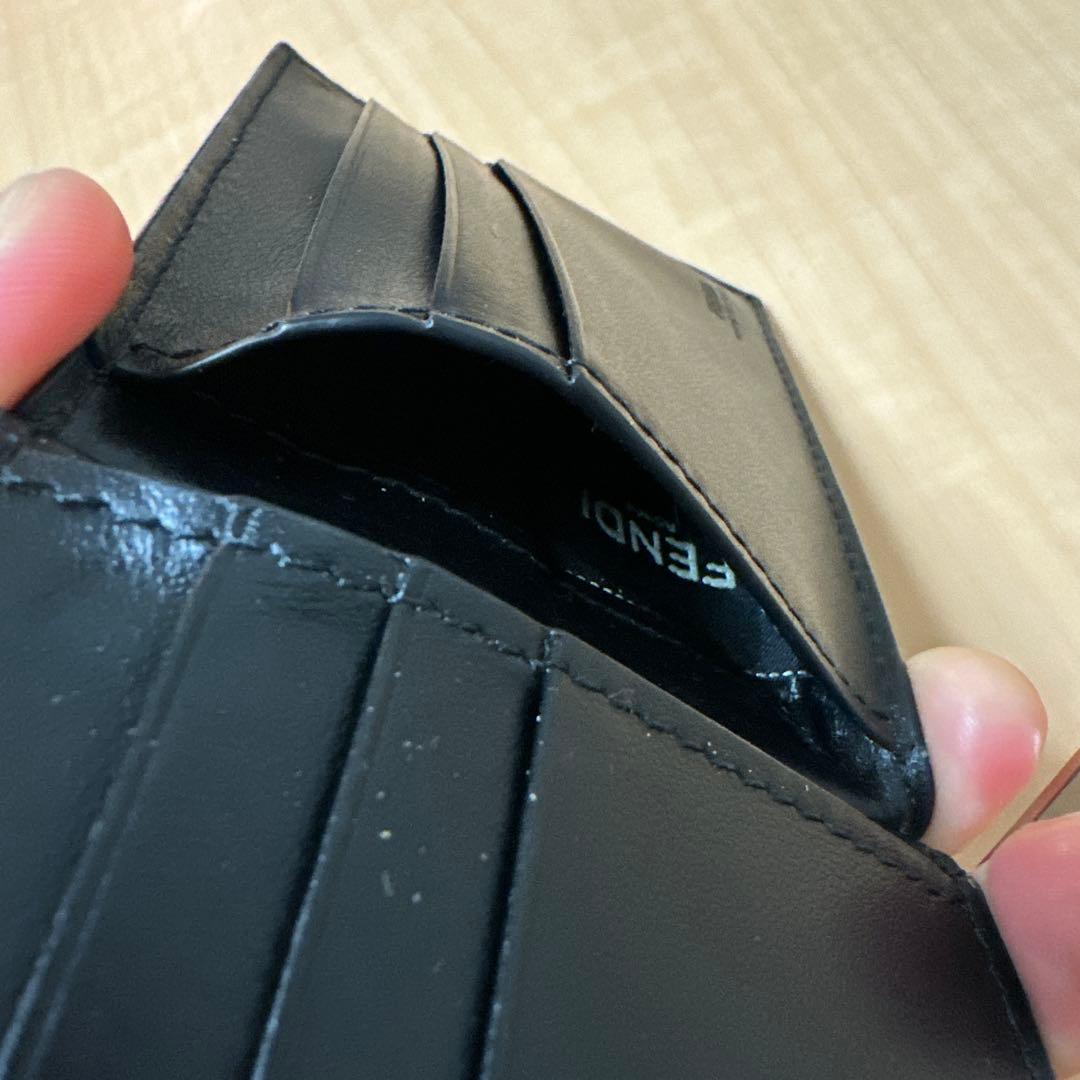 FENDI フェンディ　マネークリップ　ズッカ　ダイアゴナル　イエローライン