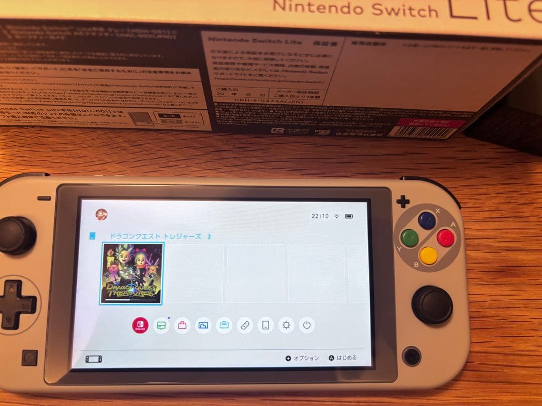 Nintendo Switch Lite グレー　スーファミ仕様カスタム品