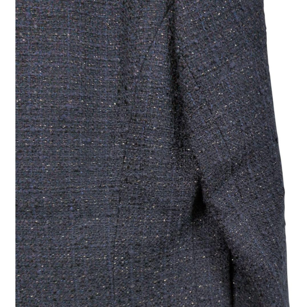 【新品】UNTITLED アンタイトル ツイード ノーカラージャケット ネイビー