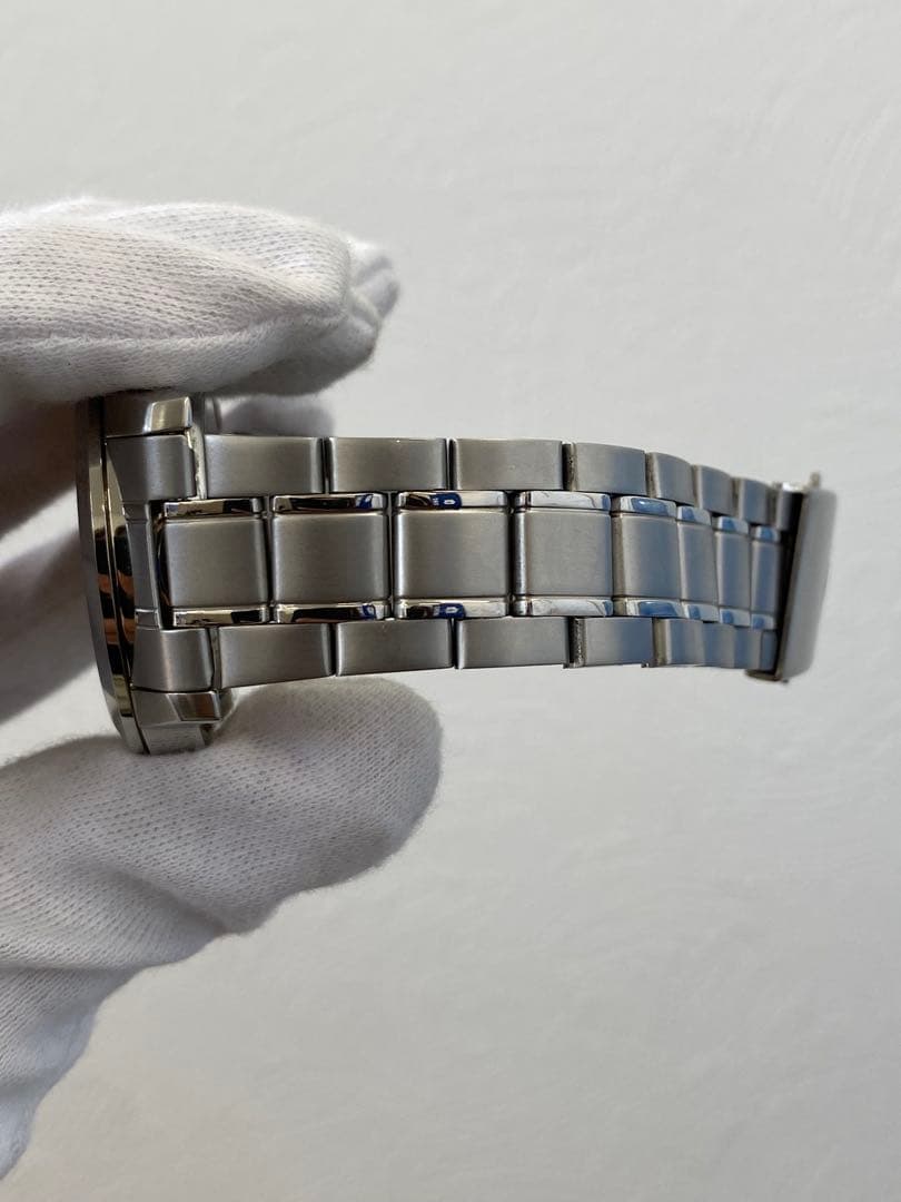 【稼動】セイコー5 メタルバンド 腕時計 自動巻き デイデイト 裏スケルトン