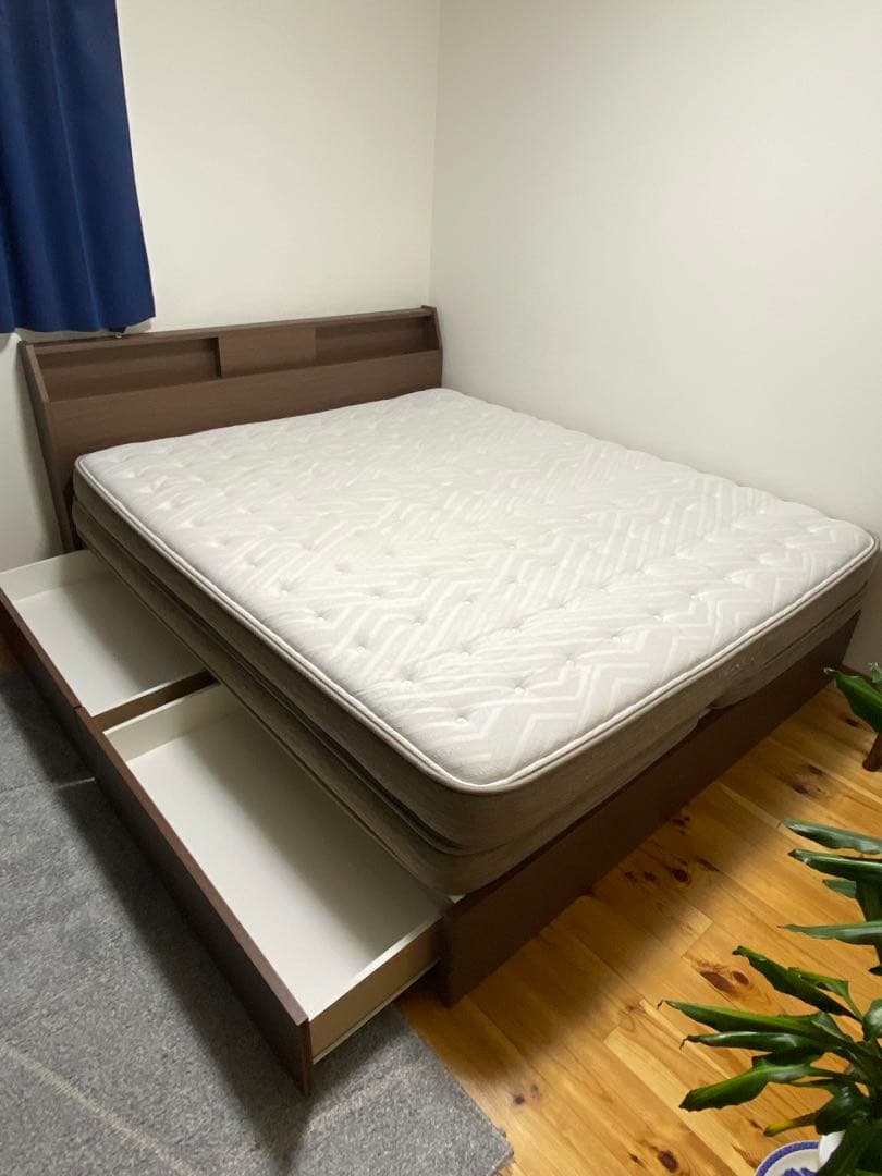 N-sleep プレミアムクイーンベッド 引き出し付き
