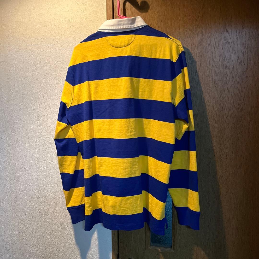新品未使用タグ付きPolo Ralph Lauren長袖ポロシャツ黄色青ボーダー