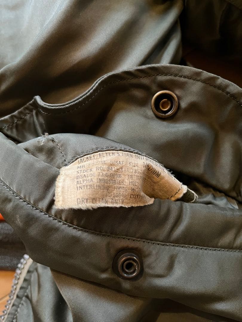 70s ビンテージ　ALPHA MA-1 8279E 1973年製　ジャンク品