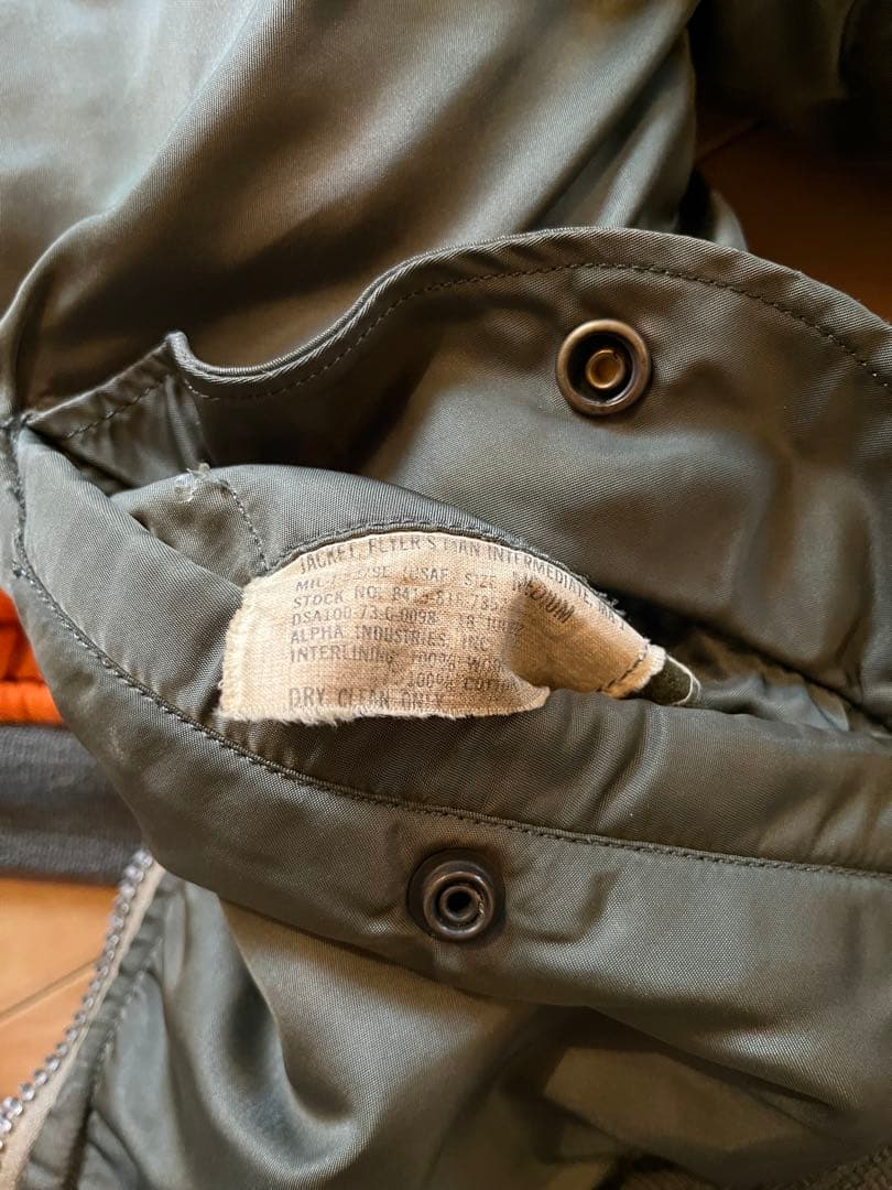 70s ビンテージ　ALPHA MA-1 8279E 1973年製　ジャンク品