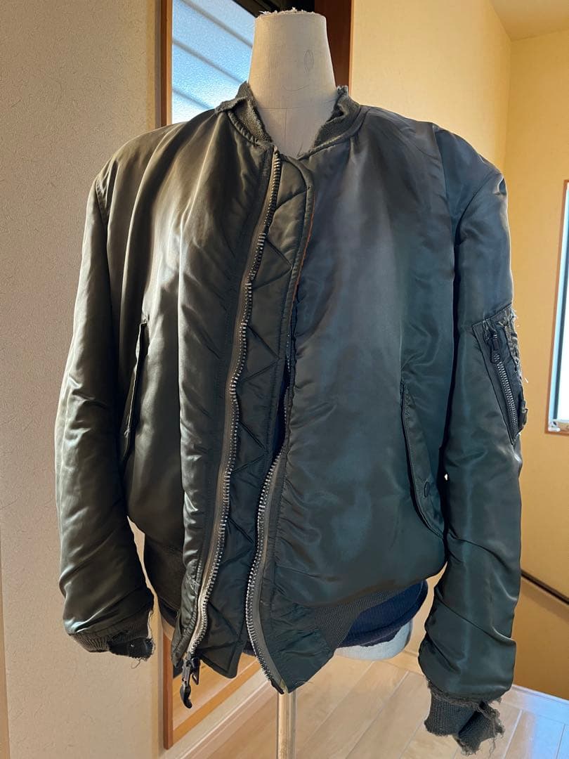 70s ビンテージ　ALPHA MA-1 8279E 1973年製　ジャンク品