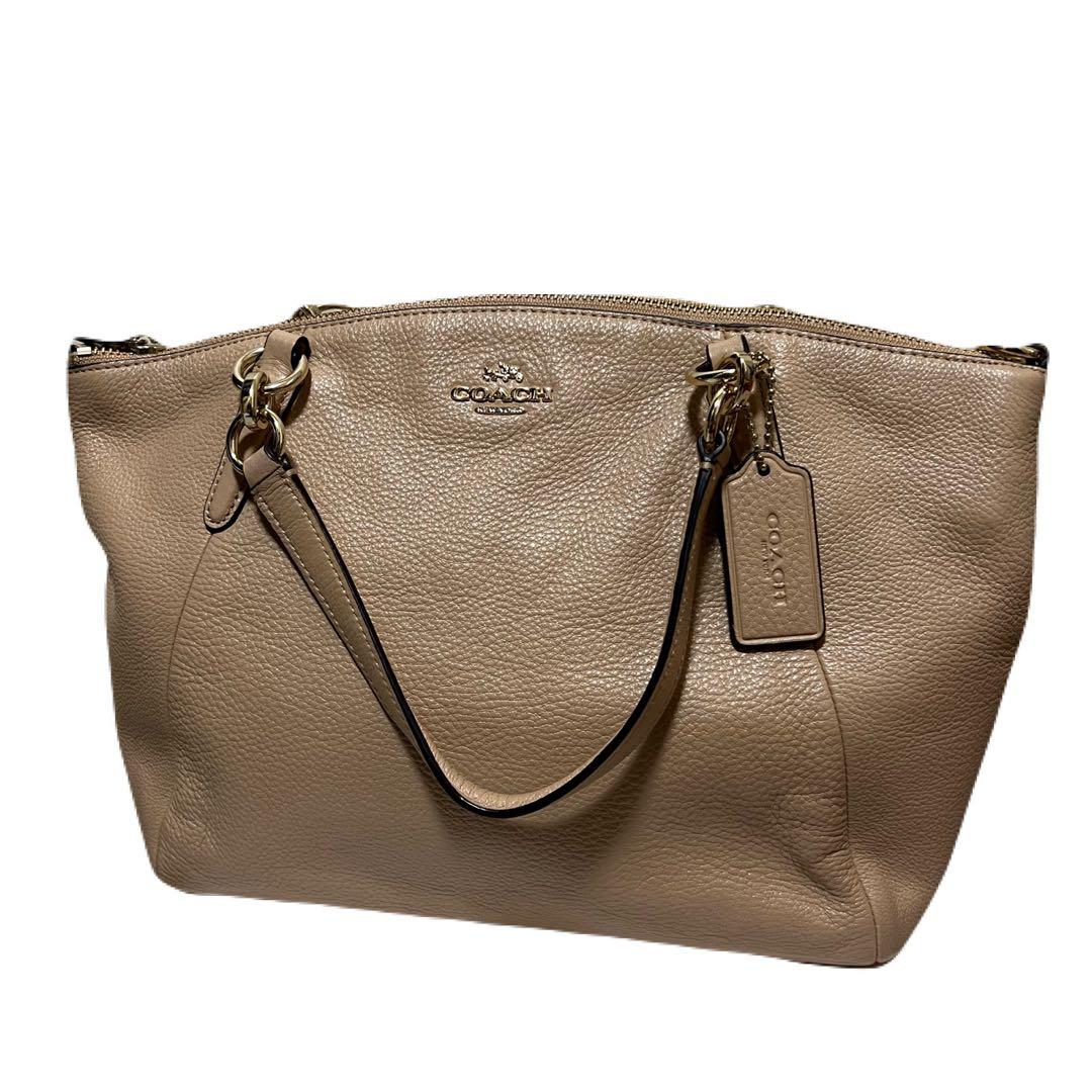 コーチ　ケルシーサッチェル　ショルダーバッグ　ハンドバッグ　新品　ピンクベージュ