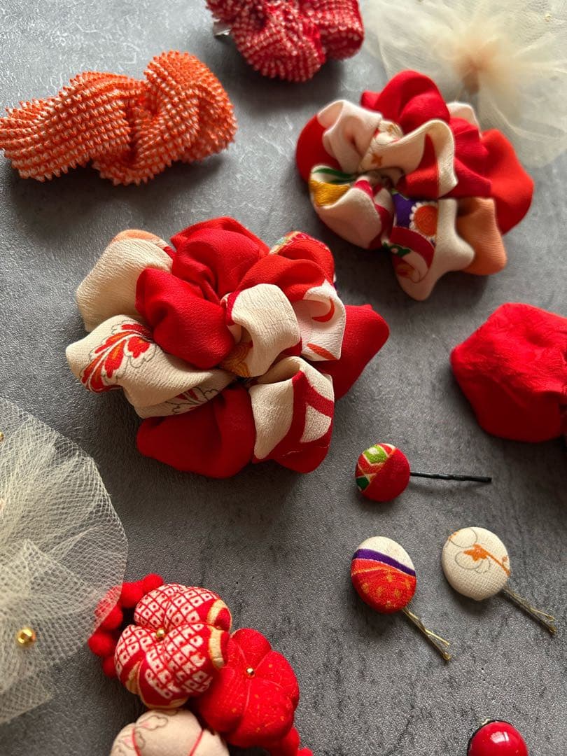 み*さ様 七五三　七五三髪飾り　ヘッドドレス　着物髪飾り　リメイク髪飾り 031