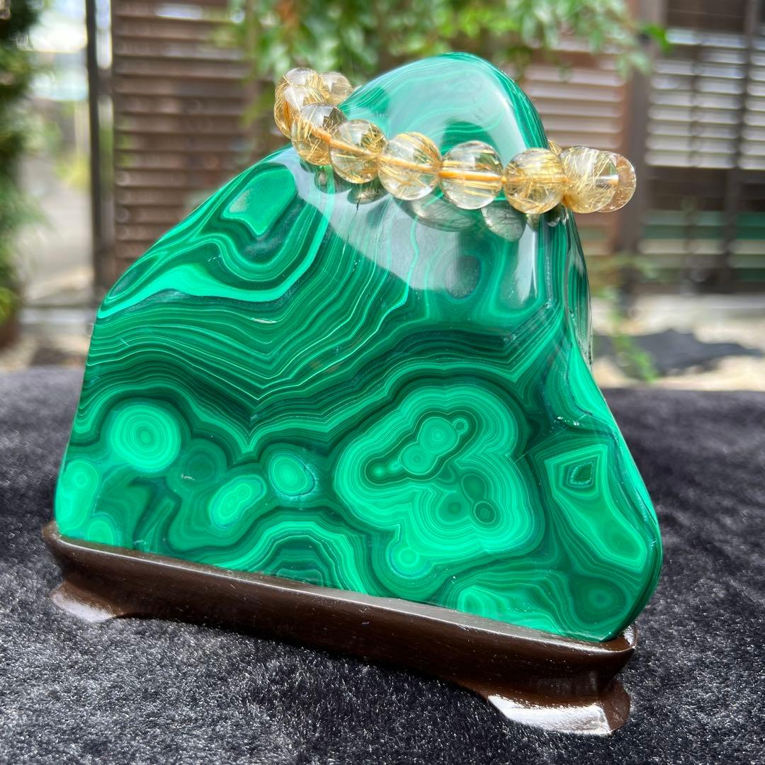 ✳️専用‼️✨癒される発色と模様✨高いヒーリングパワー✨マラカイト 原石 天然石