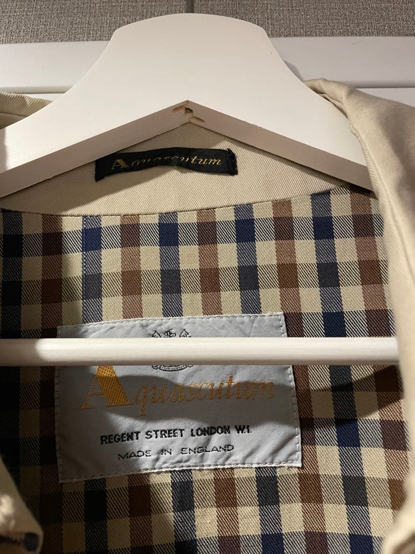 実寸XL 80s Aquascutum Club check Balmacan