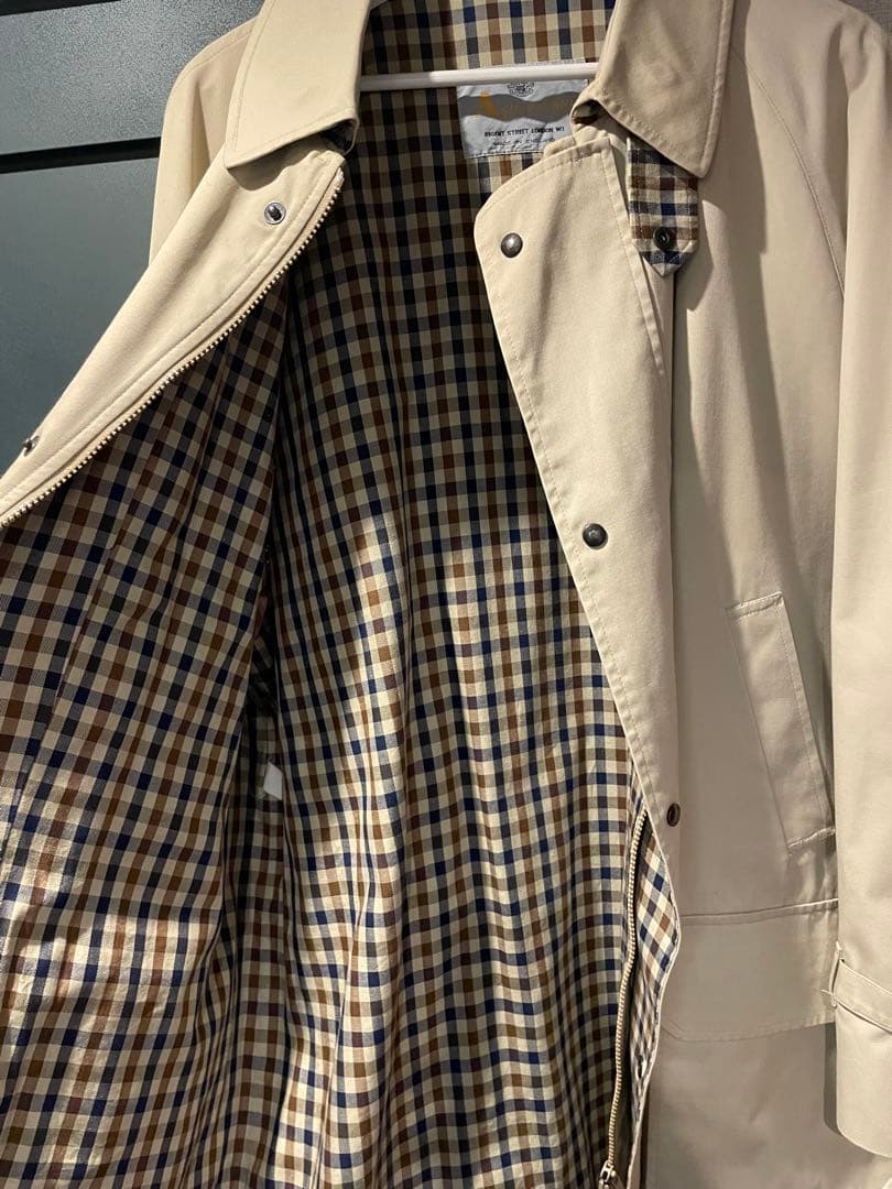 実寸XL 80s Aquascutum Club check Balmacan