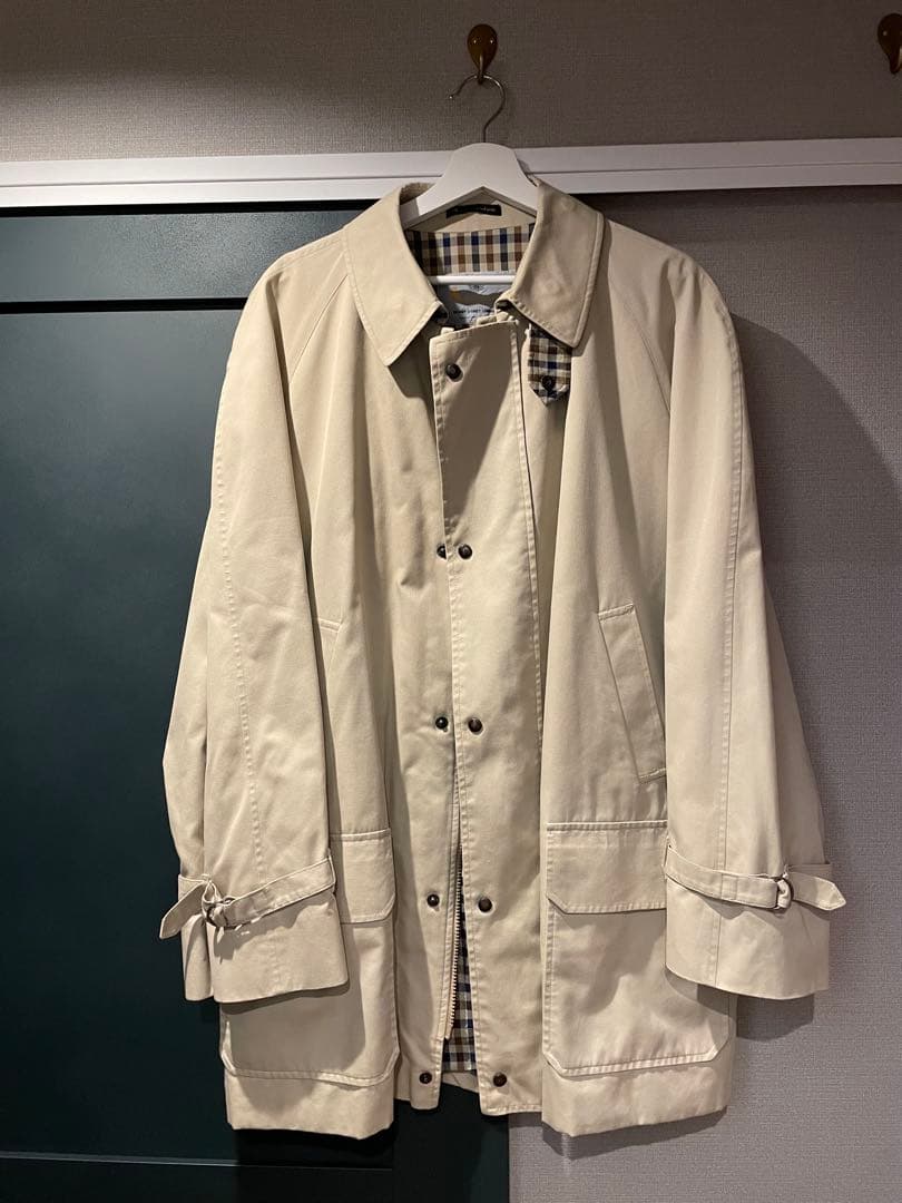 実寸XL 80s Aquascutum Club check Balmacan