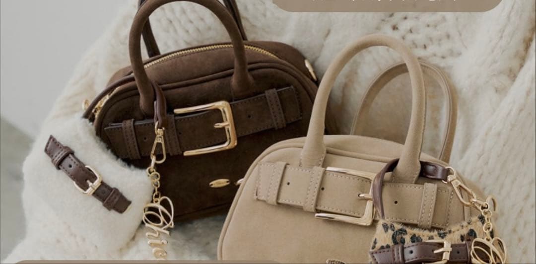 金釦シャギールーズコート&ノベルティバッグ