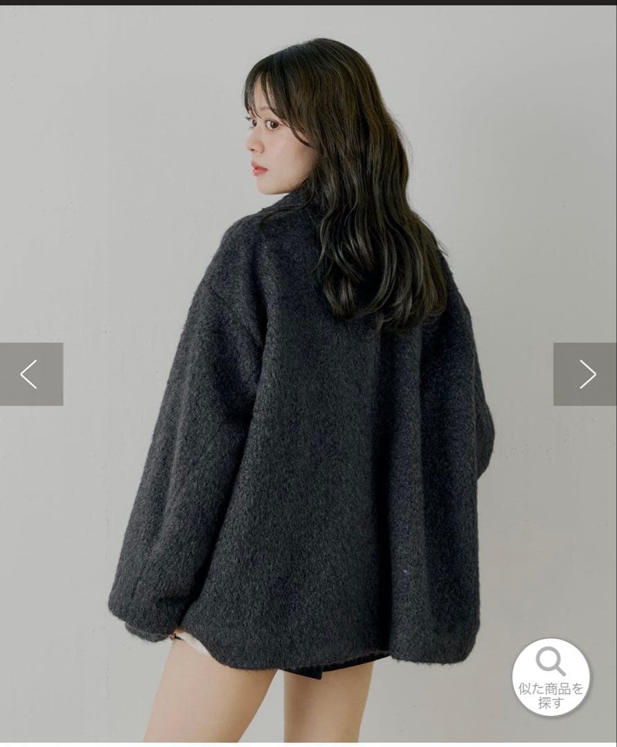 金釦シャギールーズコート&ノベルティバッグ