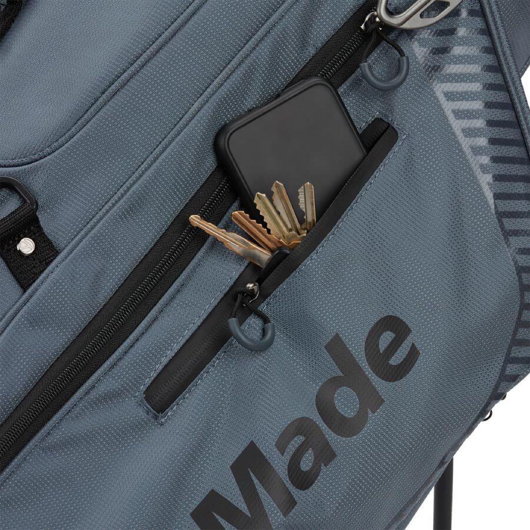 新品　ゴルフバック　キャディバック　スタンド　テーラーメイド　チャコール　グレー