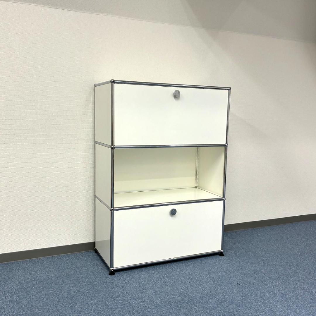 中古 USMハラー｜キャビネット リビング・1列3段 ピュアホワイト
