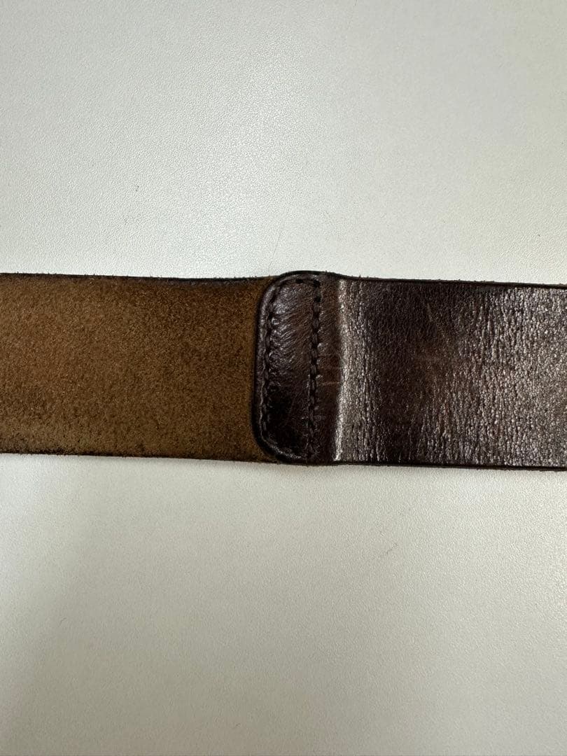 RRL ダブルアールエル　ブラウンレザーリングバックルベルト34