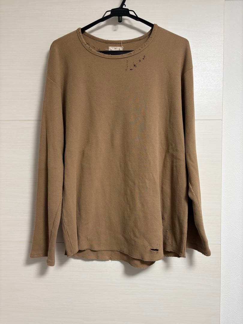 pablo vinci ダメージワッフルロングスリーブTシャツ カワシマタカヒロ