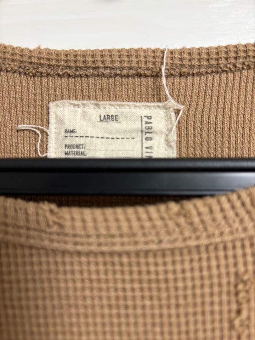 pablo vinci ダメージワッフルロングスリーブTシャツ カワシマタカヒロ