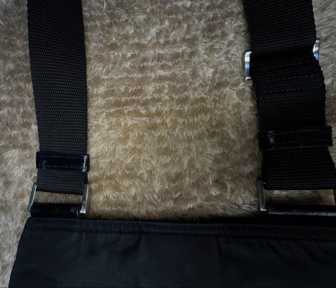 【正規品・Gカード付】プラダ BT7372 ナイロン ショルダーバッグ ブラック