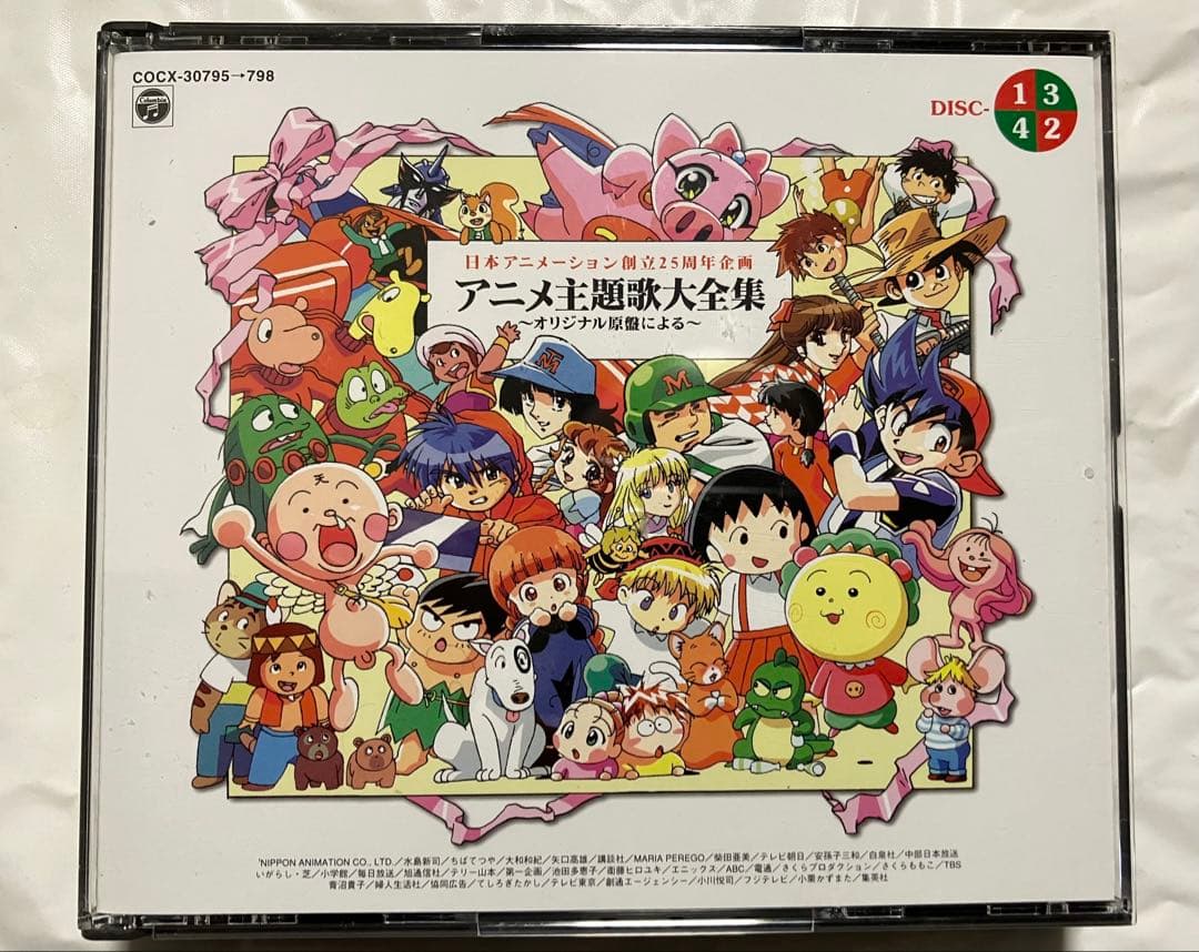 日本アニメーション創立25周年企画 アニメ主題歌大全集 初回仕様