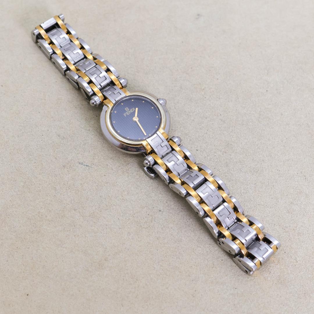 稼働 FENDI 腕時計 760L レディース 新品電池 ズッカ柄 1953