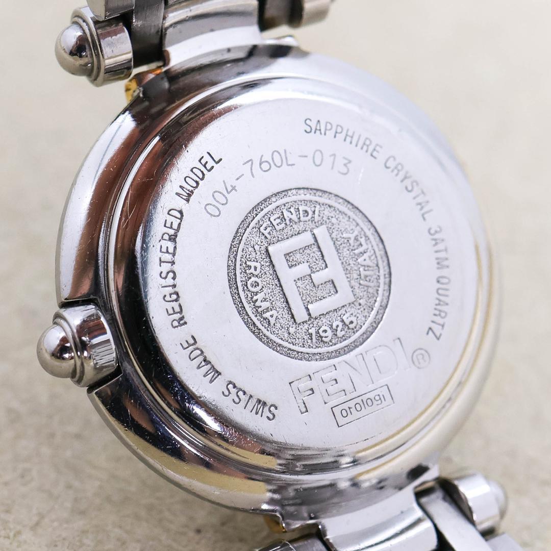 稼働 FENDI 腕時計 760L レディース 新品電池 ズッカ柄 1953