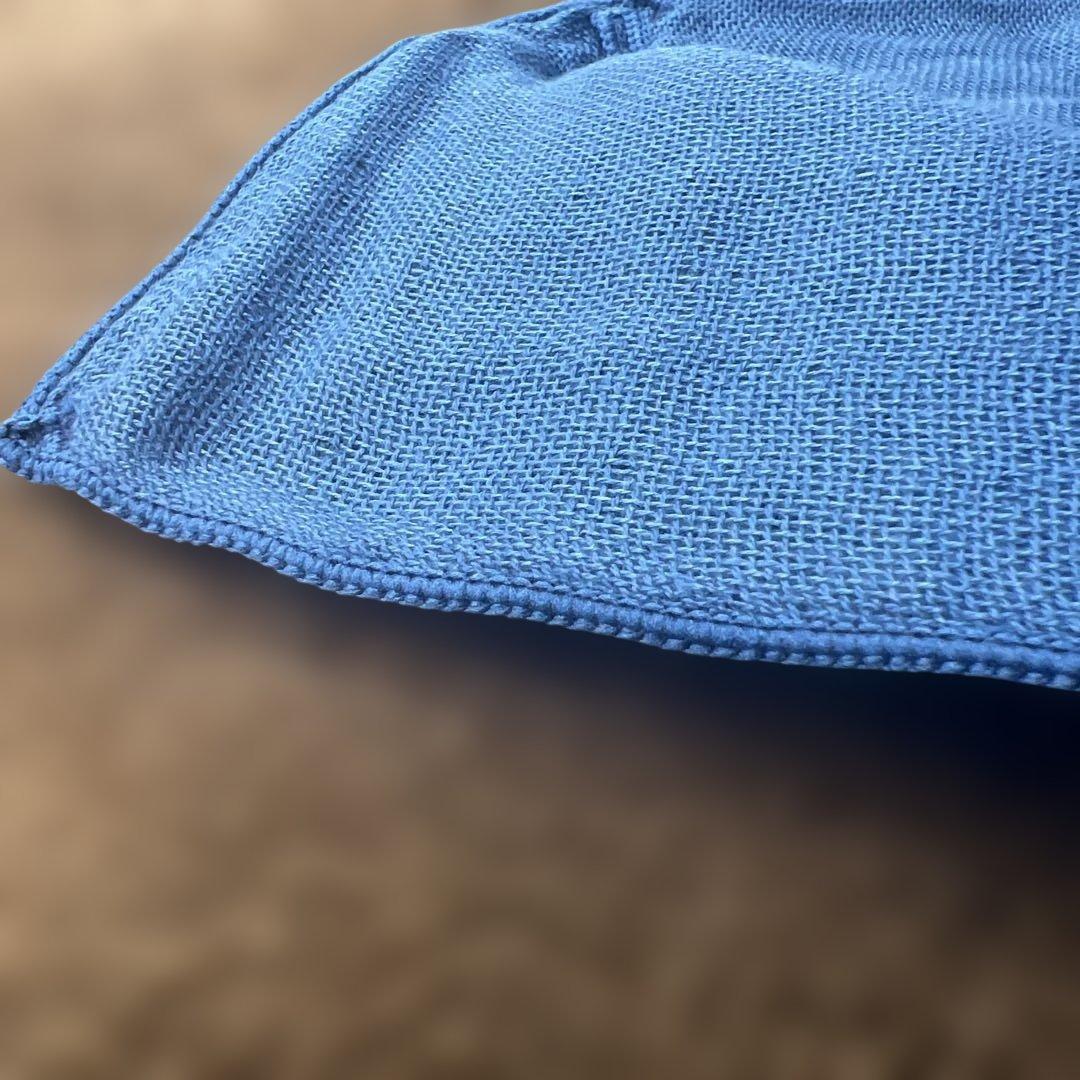 公大 三河木綿 和晒6重ガーゼケット シングル 日本製 ブルー　綿100%