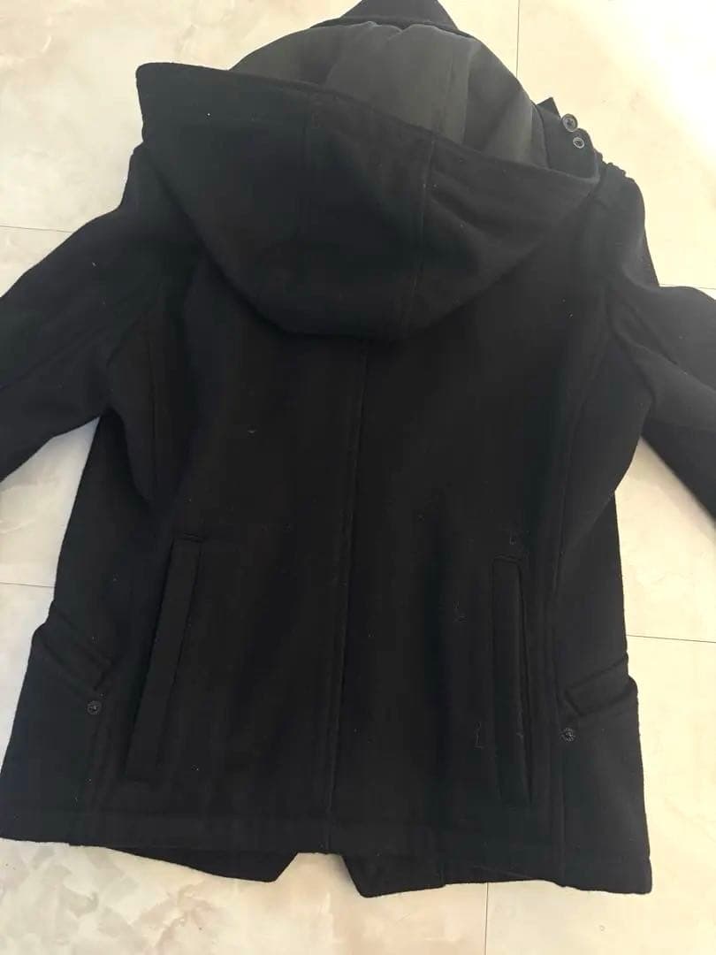 PPFM ブラック ピーコート フード付き　Sサイズ　メンズ　神の服