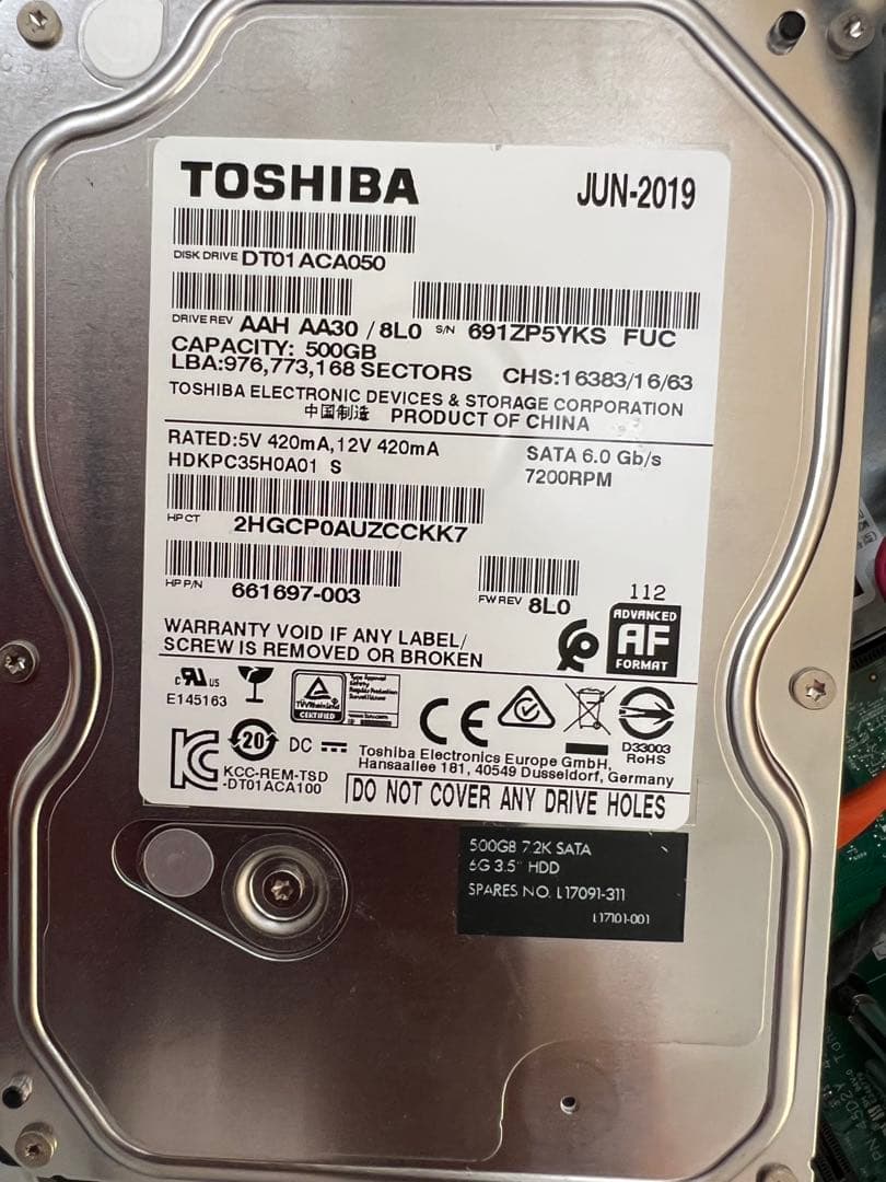 Windowsデスクトップ Dell i3 8GB SSD120GB+500GB office Wi-Fi