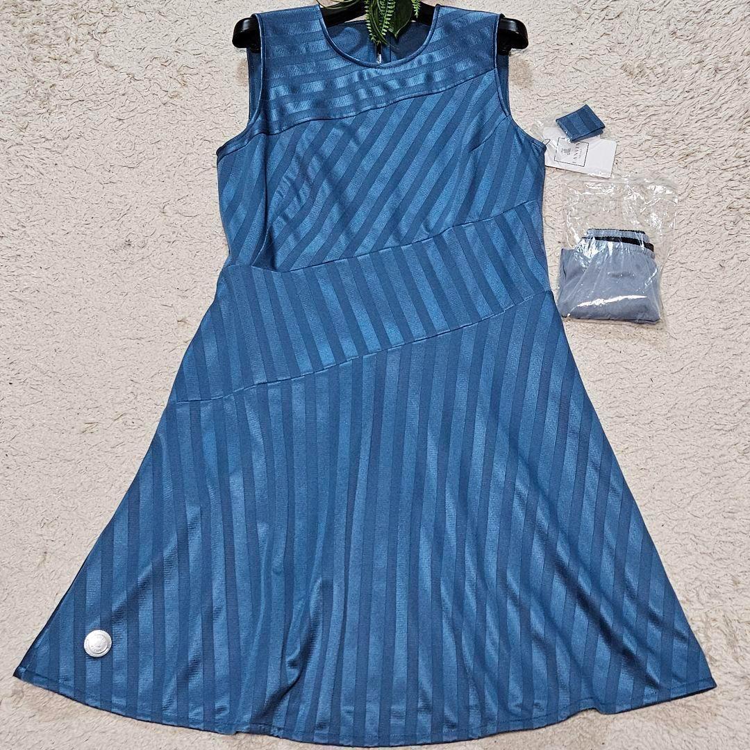 タグ付未使用☆ランバンスポール　切替デザインノースリーブワンピース　ゴルフウェア