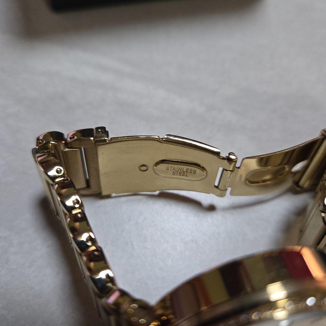 M*l様 COACH ゴールド クロノグラフ腕時計稼働品