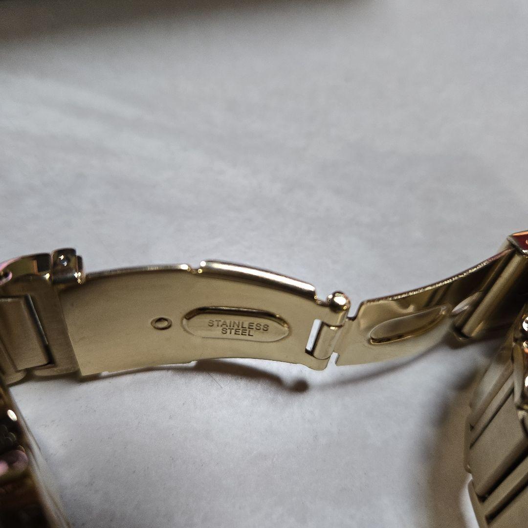 M*l様 COACH ゴールド クロノグラフ腕時計稼働品