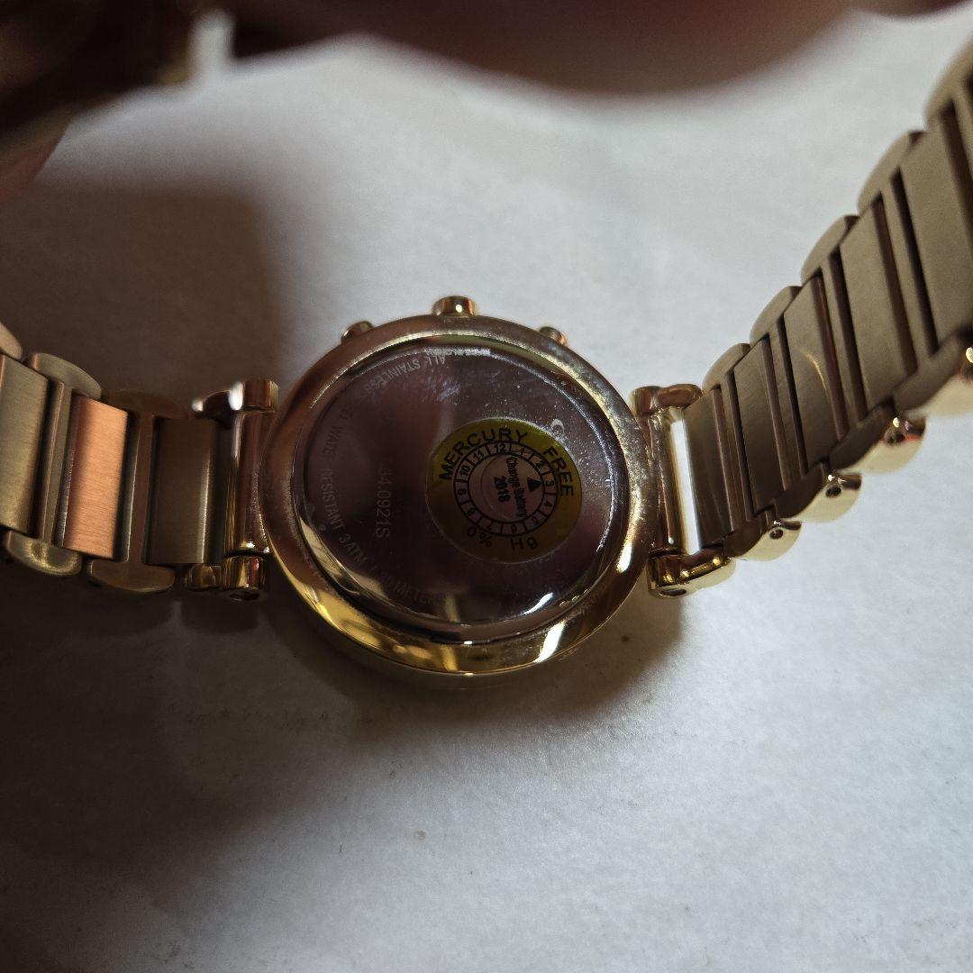 M*l様 COACH ゴールド クロノグラフ腕時計稼働品