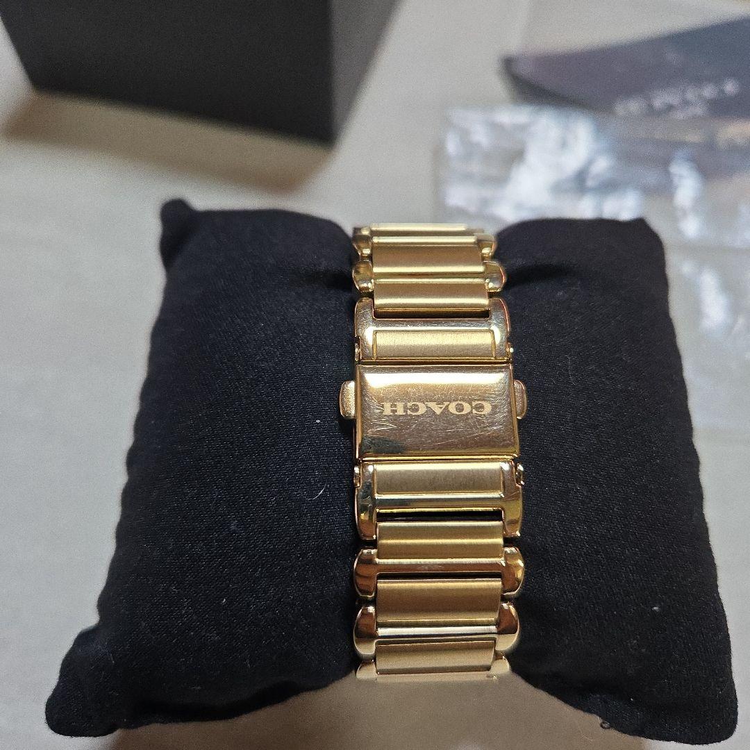 M*l様 COACH ゴールド クロノグラフ腕時計稼働品