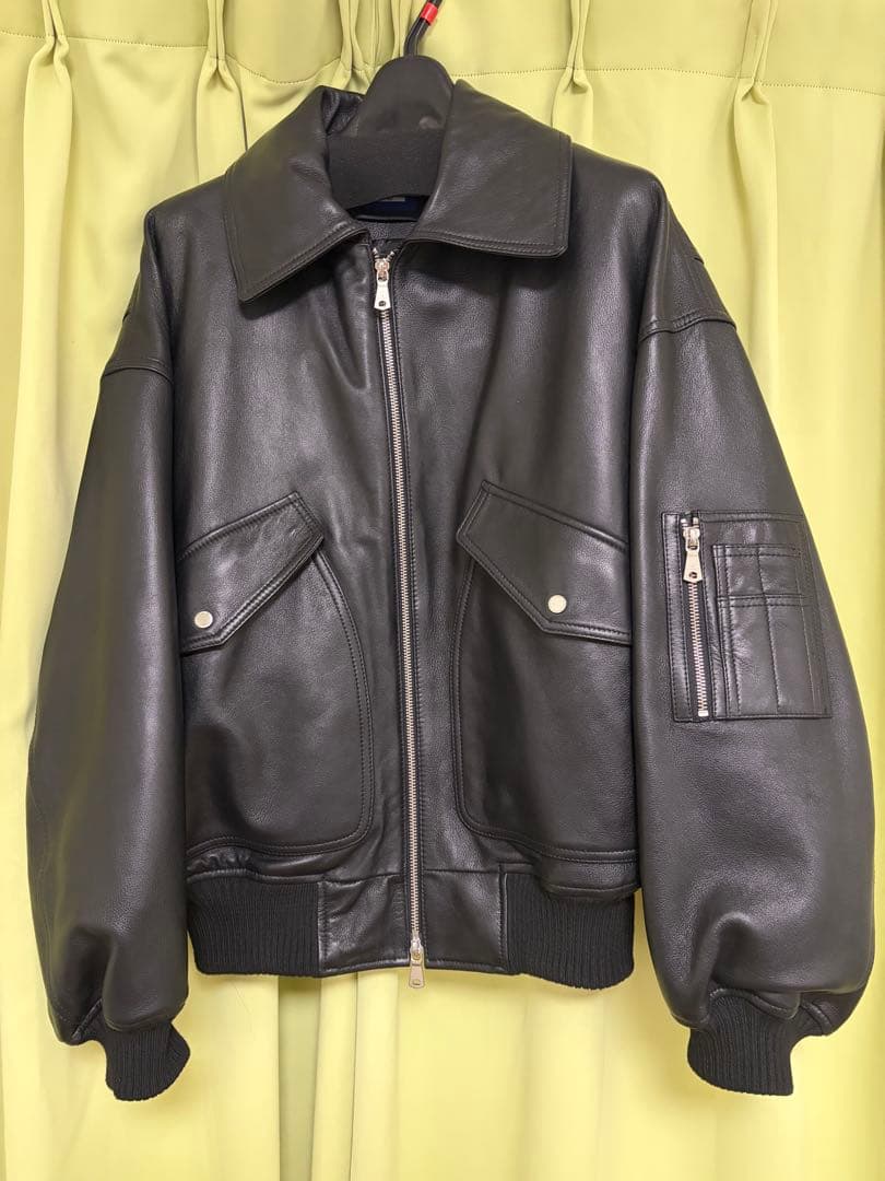 メゾンスペシャル　シープレザームートンプライムオーバーG-1フライトジャケット