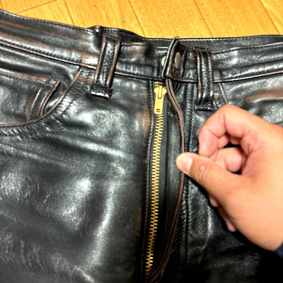 ザリアルマッコイズ BUCO ホースハイド レザーパンツ 茶芯 ライダース