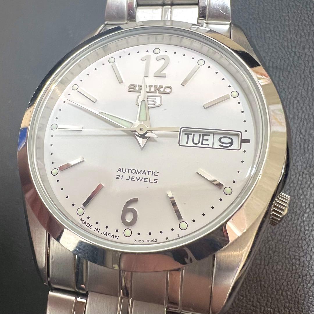 【極美品】セイコー 自動巻き 腕時計 シルバー