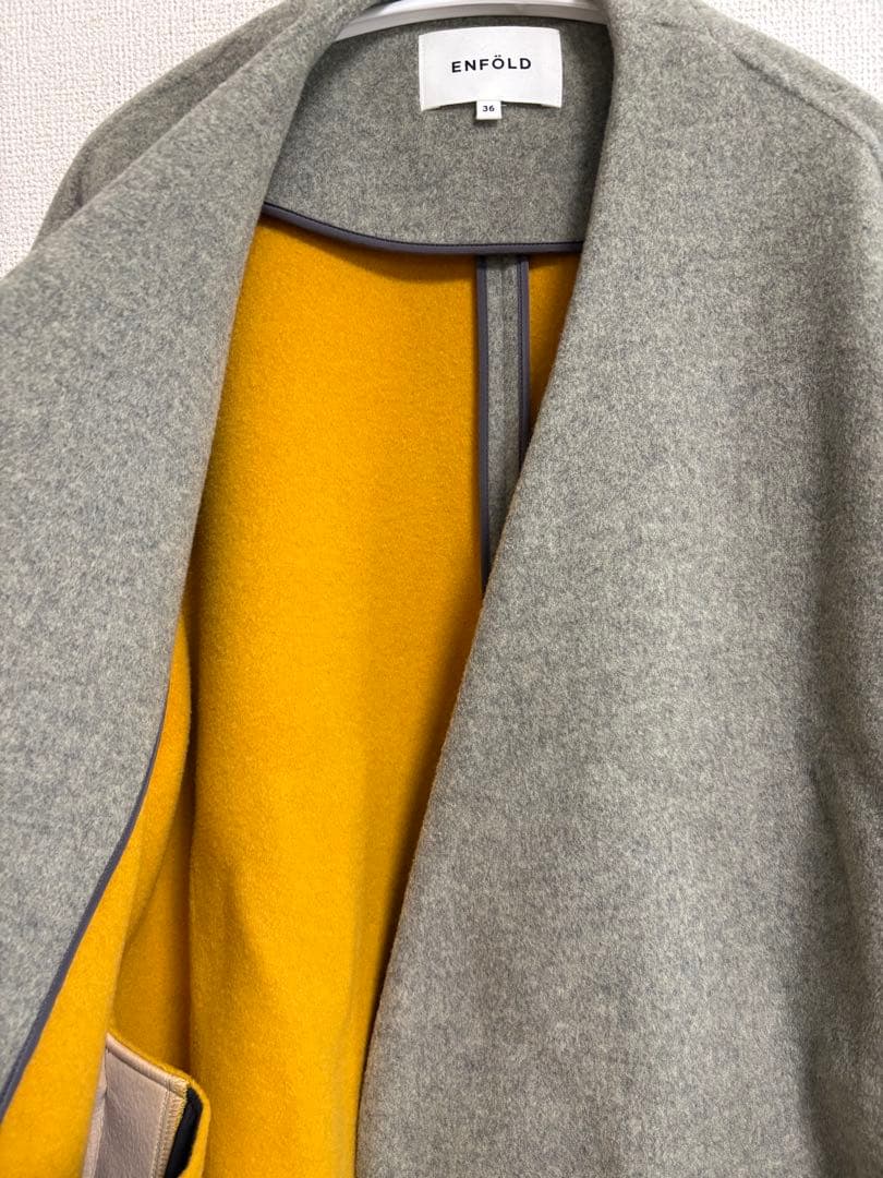 enfold ウールリバーコート