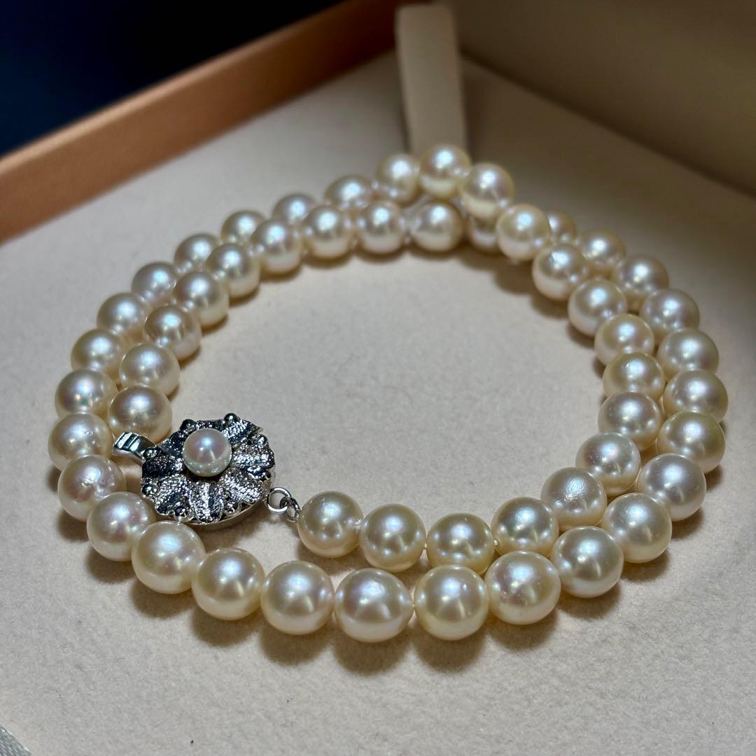 【✨テリ強✨】あこや真珠　ネックレス　約7.0-7.5 冠婚葬祭　レディース